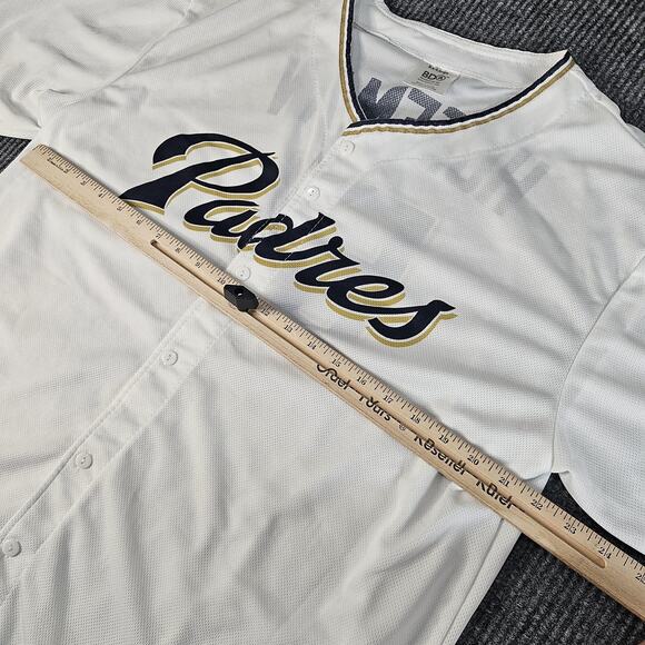 San Diego Padres Jersey Mens 2XL White MLB Baseball Trevor Hoffman Hall of Fame - Picture 7 of 14